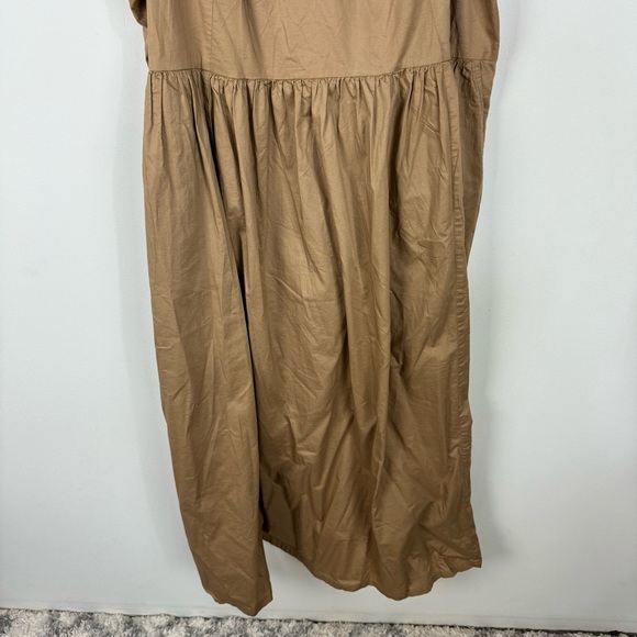 Old Navy Brown V Neck Midi Dress Neutral Casual Summer Flowy Beach Boho - Picture 4 of 6